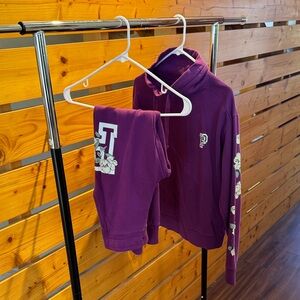 PINK Purple Sweater and Sweatpants Set